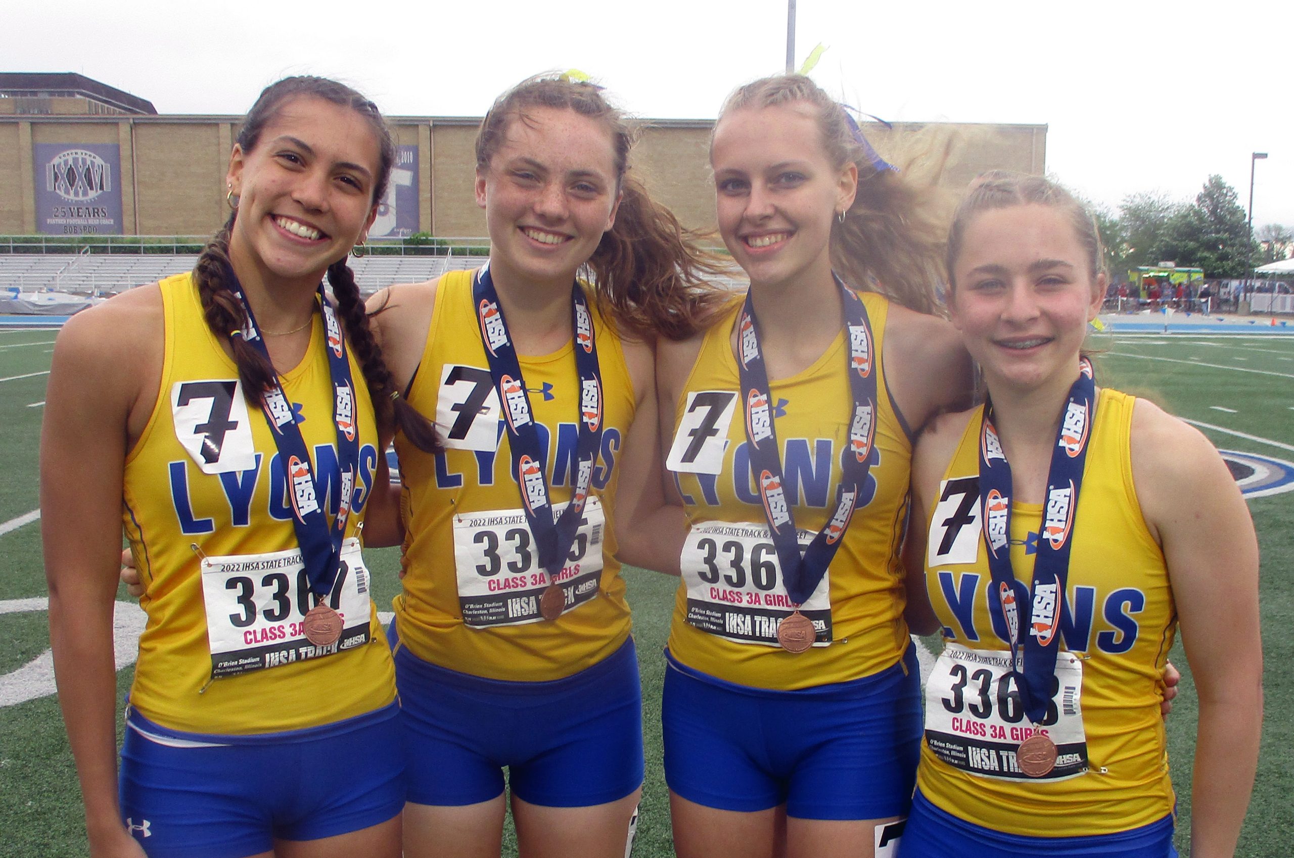 LTHS relay claims allstate at girls track finals Riverside